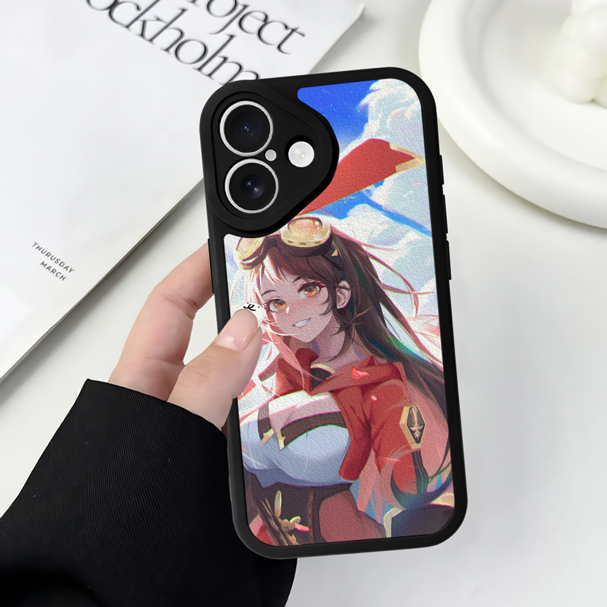 げんし神 genshin 【iPhone 16シリーズ対応】シリコンスマホケース（レザー調） 材質：シリコン